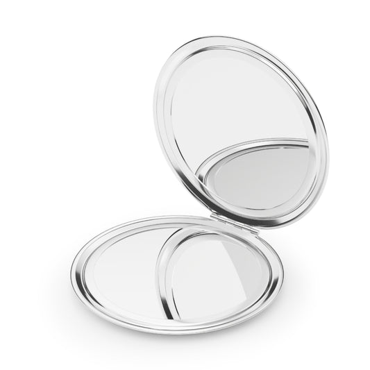 Compact Travel Mirror — Pink Retro ‘Our Beauty & Wellness’ Pocket Mirror