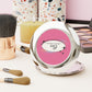 Compact Travel Mirror — Pink Retro ‘Our Beauty & Wellness’ Pocket Mirror