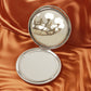 Compact Travel Mirror — Pink Retro ‘Our Beauty & Wellness’ Pocket Mirror