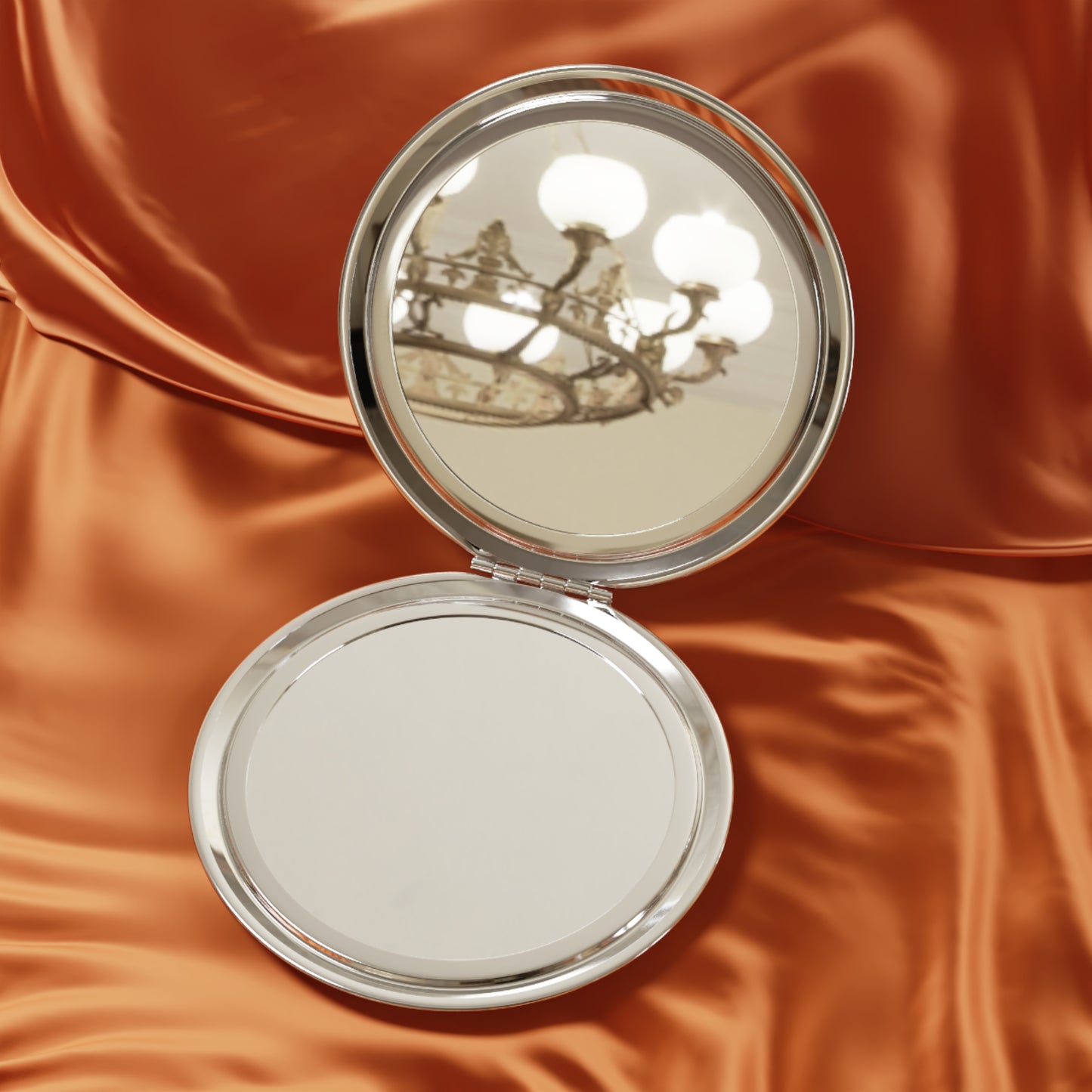 Compact Travel Mirror — Pink Retro ‘Our Beauty & Wellness’ Pocket Mirror