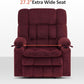 Large Burgundy Dual Motor Lift Recliner Chair With Massage And Heat