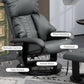 Gray 360 Degree Swivel Massage Recliner Chair With Ottoman