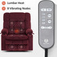 Large Burgundy Dual Motor Lift Recliner Chair With Massage And Heat