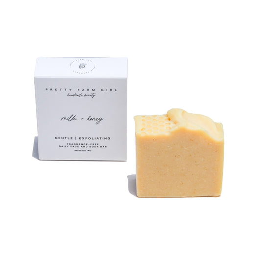 Milk + Honey Fragrance Free Handmade Tallow and Goat Milk Soap Bar
